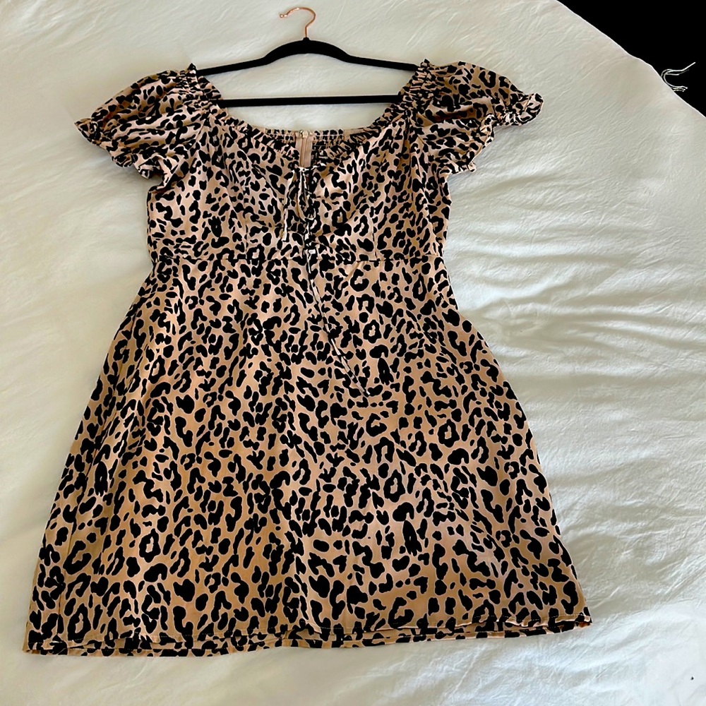 AQUA Brand leopard mini dress
